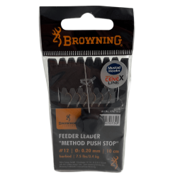 Browning Feeder Leader Method Push Stop Größe 12 0,20 Mm 3,4 Kg 10 Cm 6 Stück