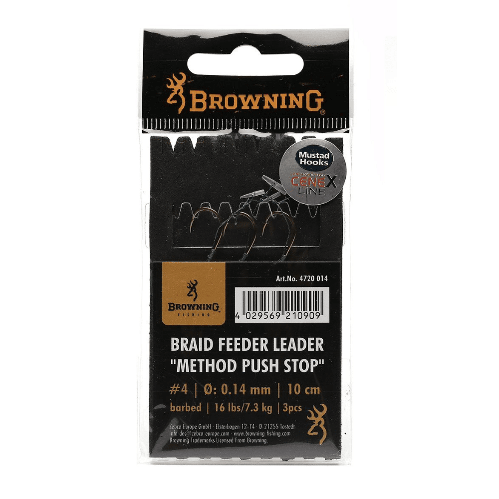 Browning Braid Feeder Leader Method Push Stop Größe 4 0,14 Mm 7,3 Kg 10 Cm 3 Stück 2 Browning Braid Feeder Leader Method Push Stop Größe 4 0,14 Mm 7,3 Kg 10 Cm 3 Stück – Bild 2