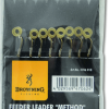 Browning Feeder Method Vorfachhaken Pellet-Band Größe 10 0,22 Mm 4,5 Kg 10 Cm 8 Stück