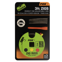 Fox Zig Rig Hakengröße 8 12 Lbs 3 Ft 3 Stück