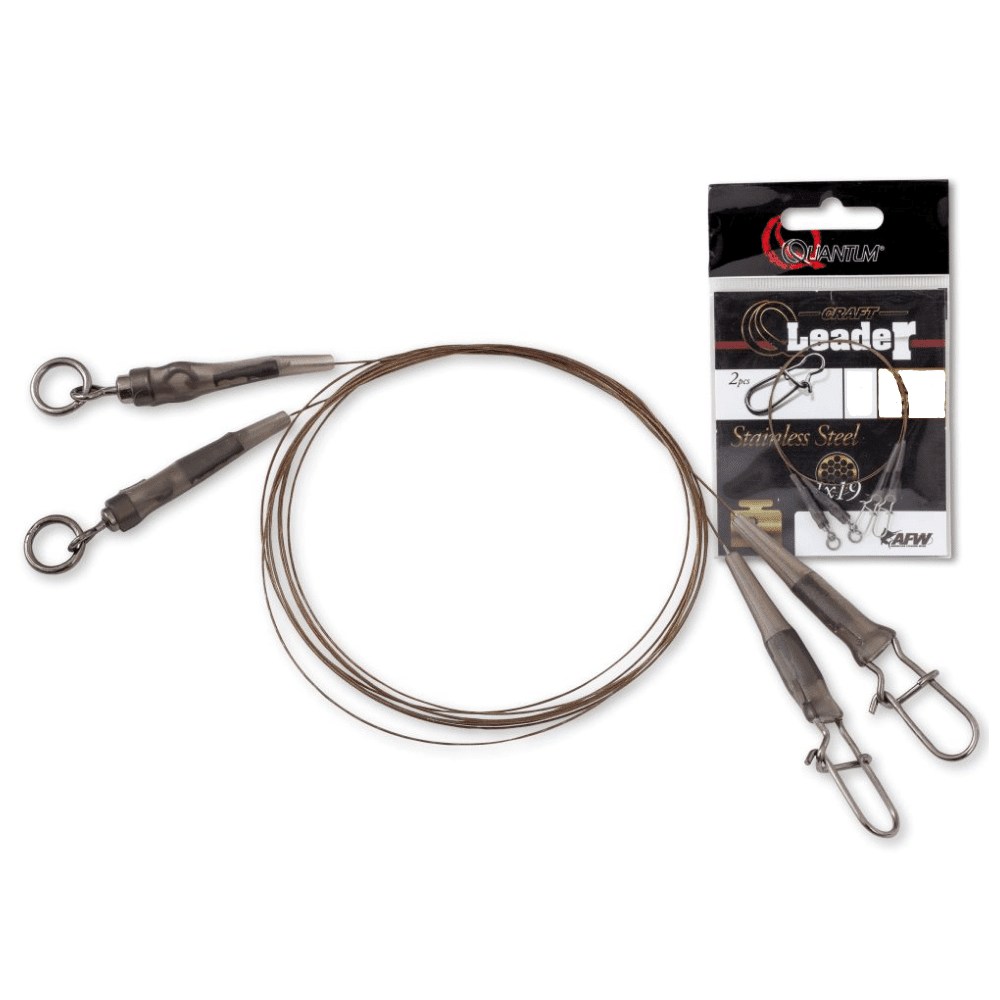 Quantum Q-Leader Edelstahl 16 Kg 60 Cm Camo Steel 2 Stück 1 Quantum Q-Leader Edelstahl 16 Kg 60 Cm Camo Steel 2 Stück