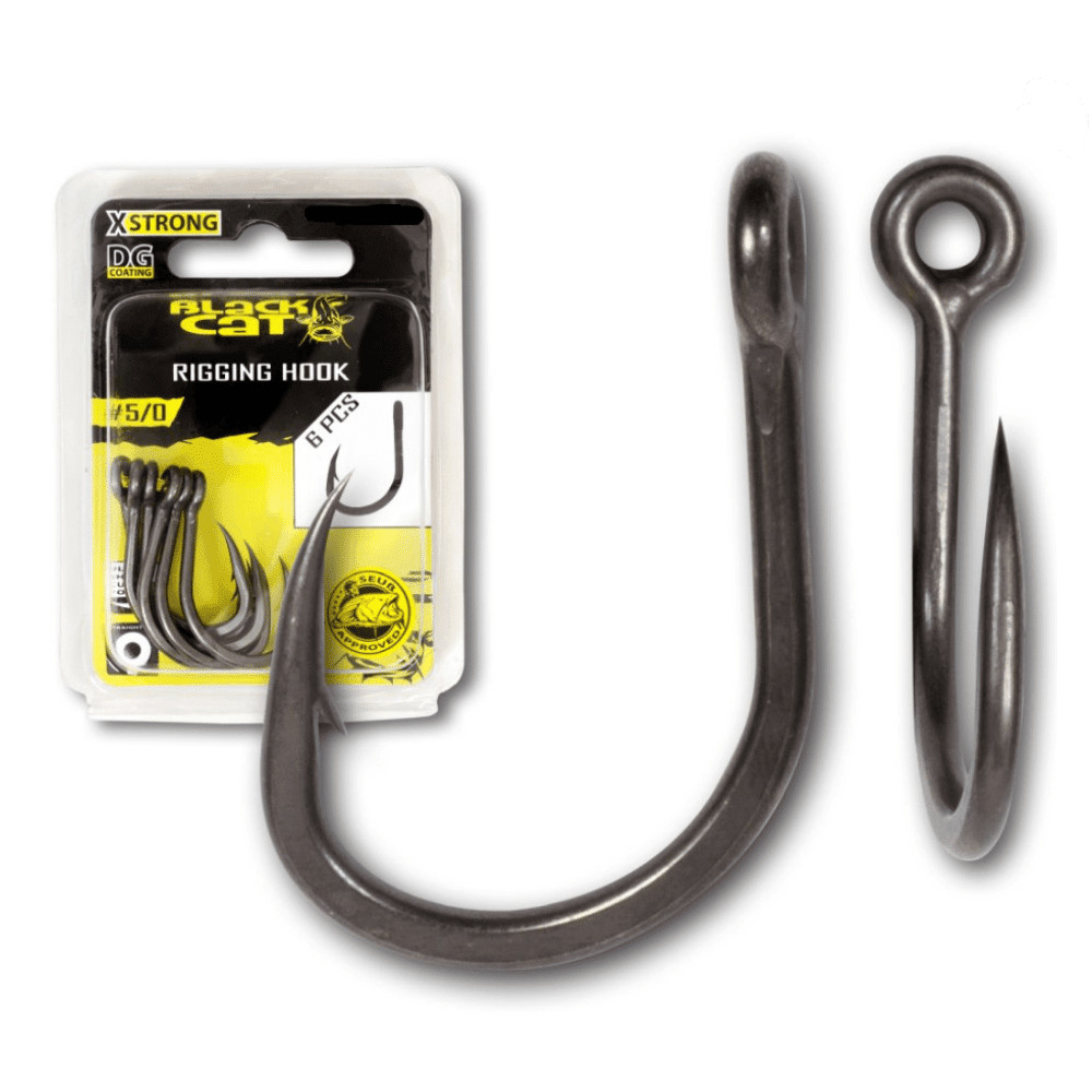 Black Cat Rigging Haken DG Größe 5/0 6 Stück 1 Black Cat Rigging Haken DG Größe 5/0 6 Stück